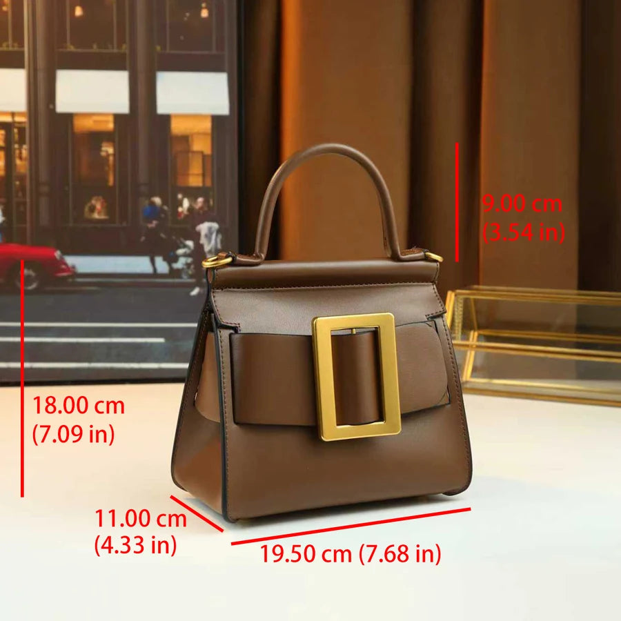 Korean-Style Square Bag with Belt Buckle - product photo 3