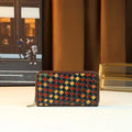 Genuine Leather Woven Clutch, Multi-Layer Long Wallet - product photo 1