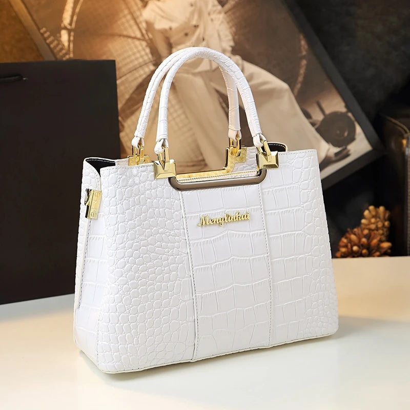 Alligator-Texture Tote, Large Travel Crossbody Bag - product photo 3