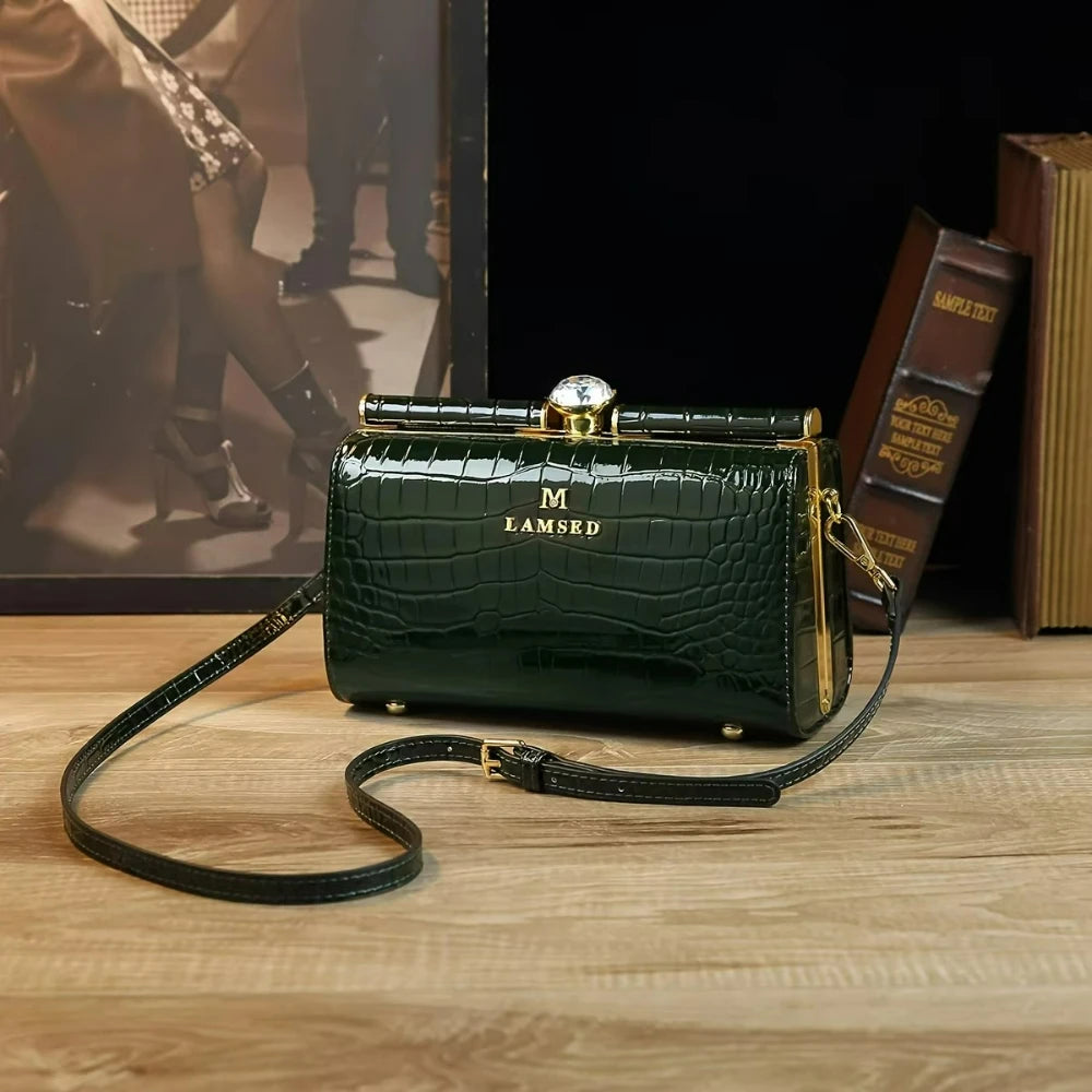 Alligator-Pattern Evening Clutch, Single-Handle Shoulder Bag - product photo 5