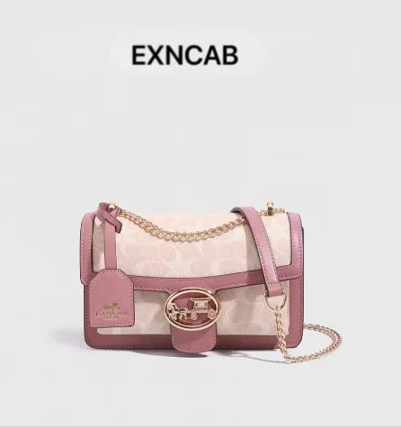Monogram Print Handbag with Carriage Motif, PVC Shoulder Bag - product photo 6