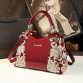 Retro-Pattern PU Tote, Messenger Shoulder Bag - product photo 1