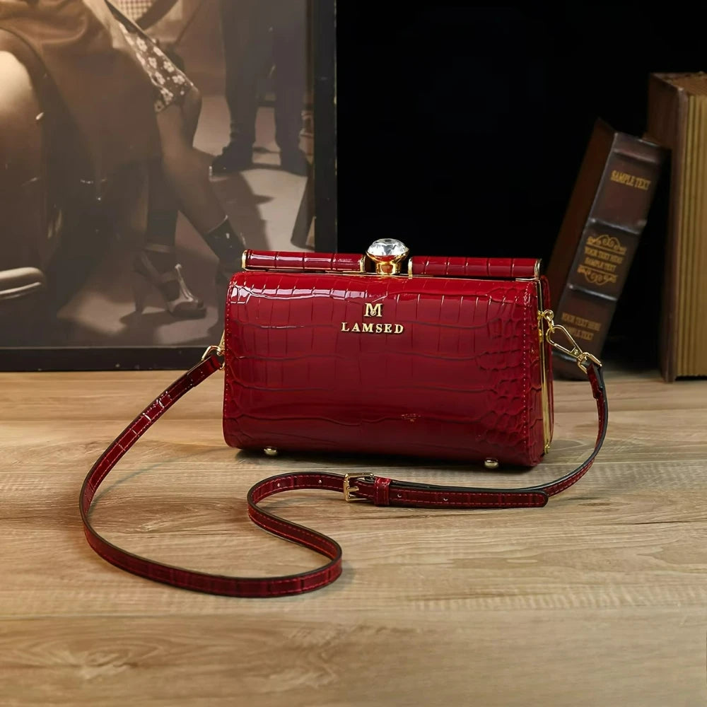 Alligator-Pattern Evening Clutch, Single-Handle Shoulder Bag - product photo 2
