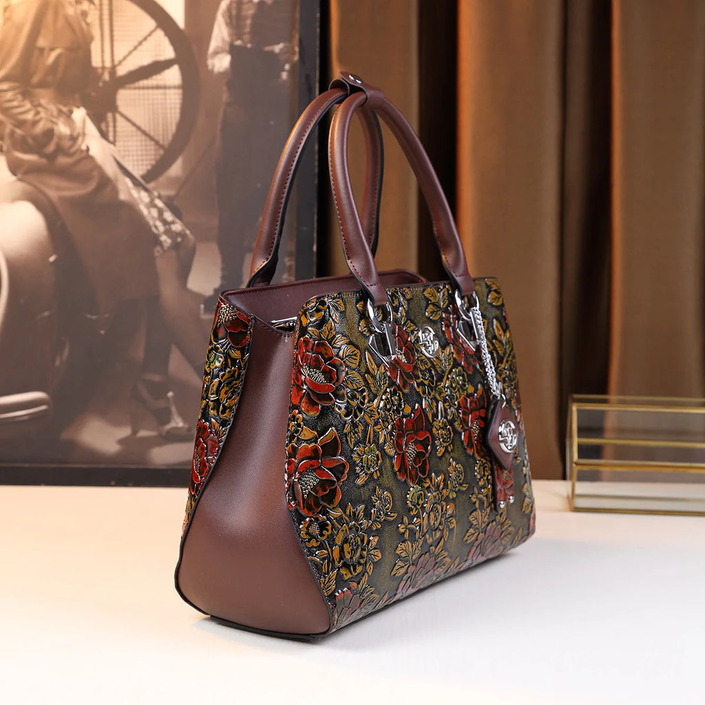 Vintage Top-Handle Satchel, Large Retro Crossbody - product photo 4