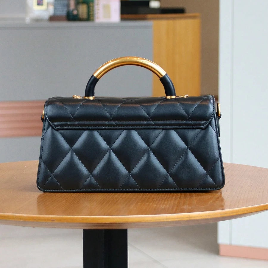 Metal-Handle Mini Bag, Evening PU Crossbody Purse - product photo 5