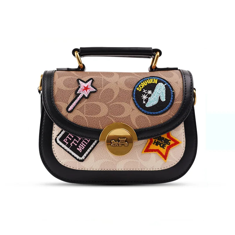 Monogram Patchwork Satchel, Vintage Top-Handle Bag - product photo 3