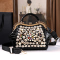 Hand-Beaded Rhinestone Crossbody Bag - product photo 1