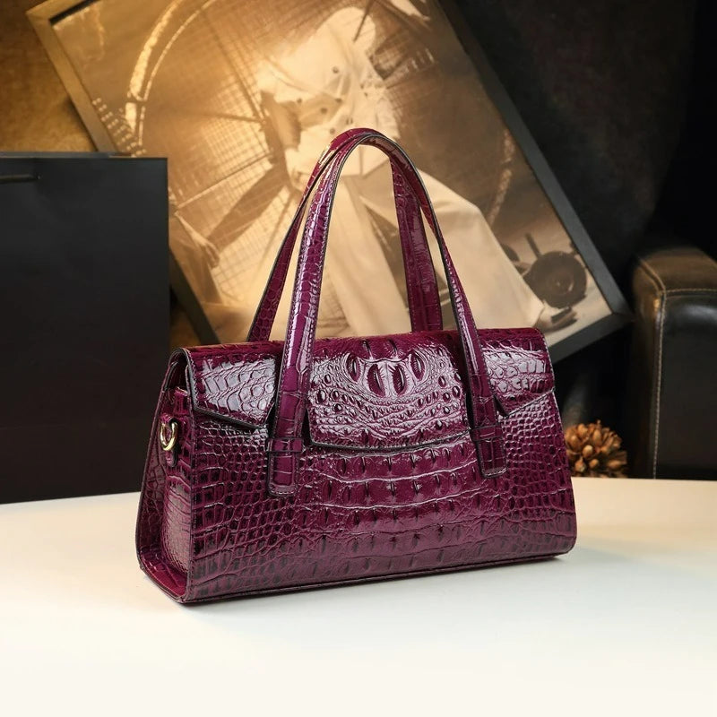 Crocodile Pillow Bag, Large PU Shoulder Bag - product photo 1
