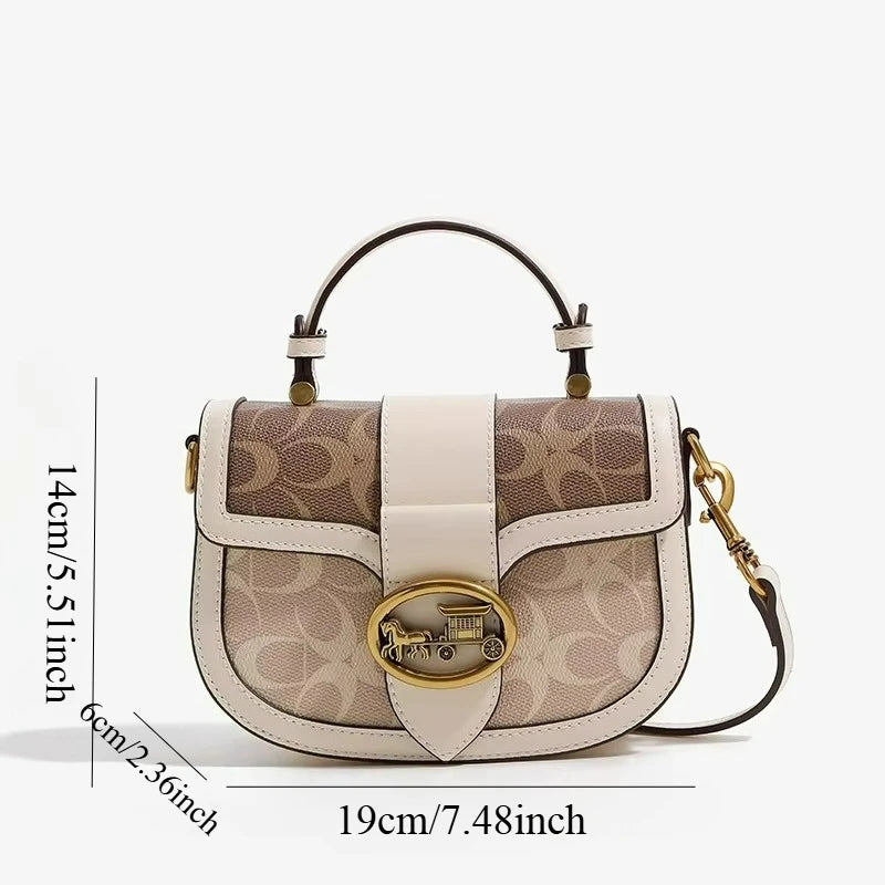 Vintage PVC Saddle Bag, Geometric Crossbody - product photo 4