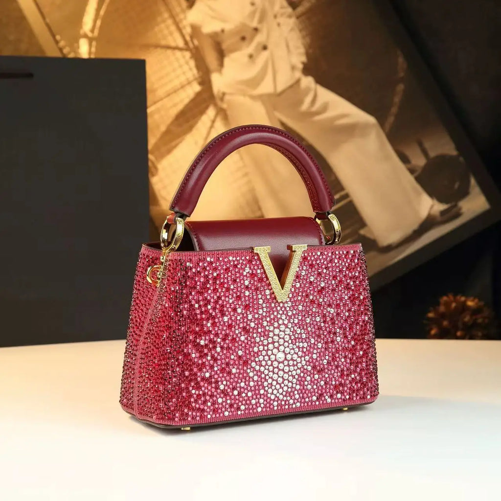 Rhinestone Bucket Bag, Bright Stone Shoulder Bag - product photo 1