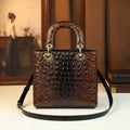 Croc & Floral Embossed Patent Tote, Top-Handle Satchel - product photo 1