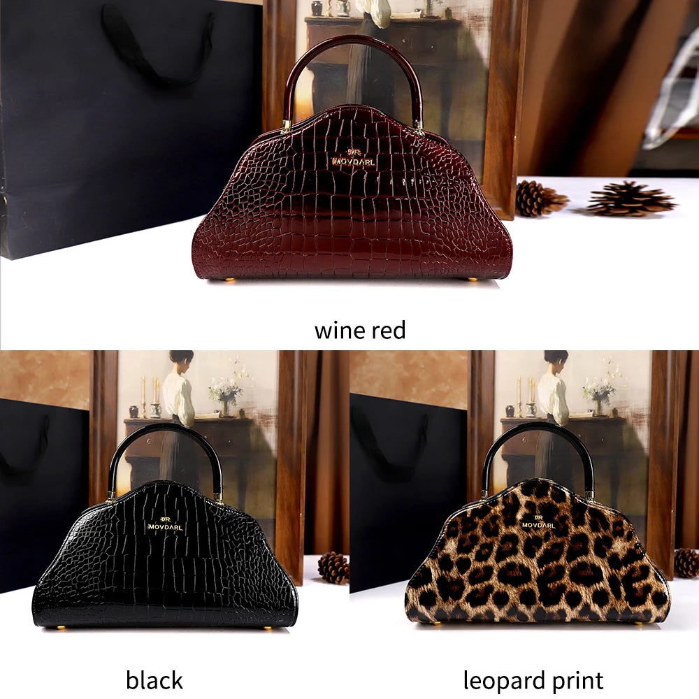 Alligator-Pattern Cloud Bag, Ruched Puffy Shoulder Bag - product photo 6