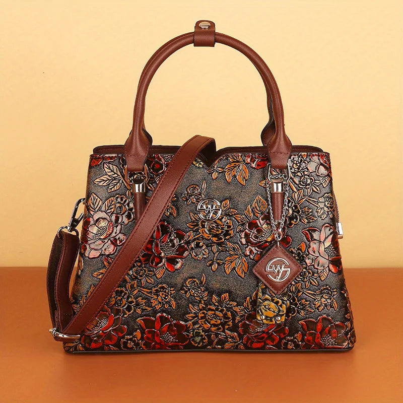 Floral-Print Tote Bag with Top Handle, Large Capacity - product photo 2
