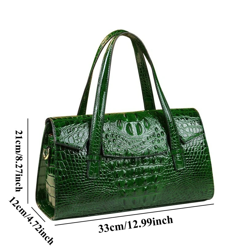 Crocodile Pillow Bag, Large PU Shoulder Bag - product photo 4