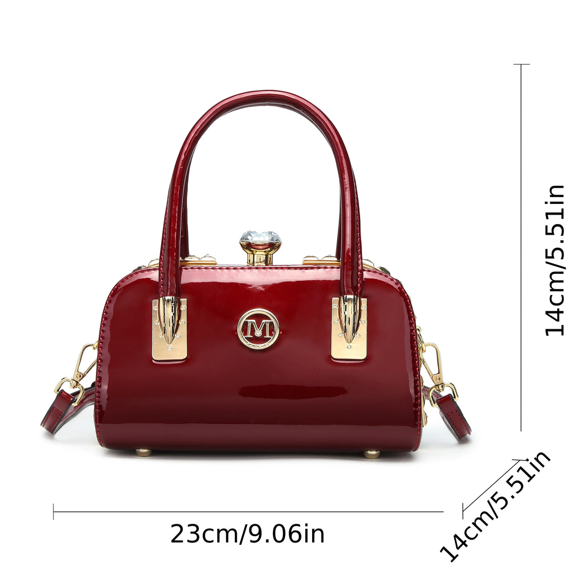 Vintage Boston Shoulder Bag with Detachable Strap - product photo 2