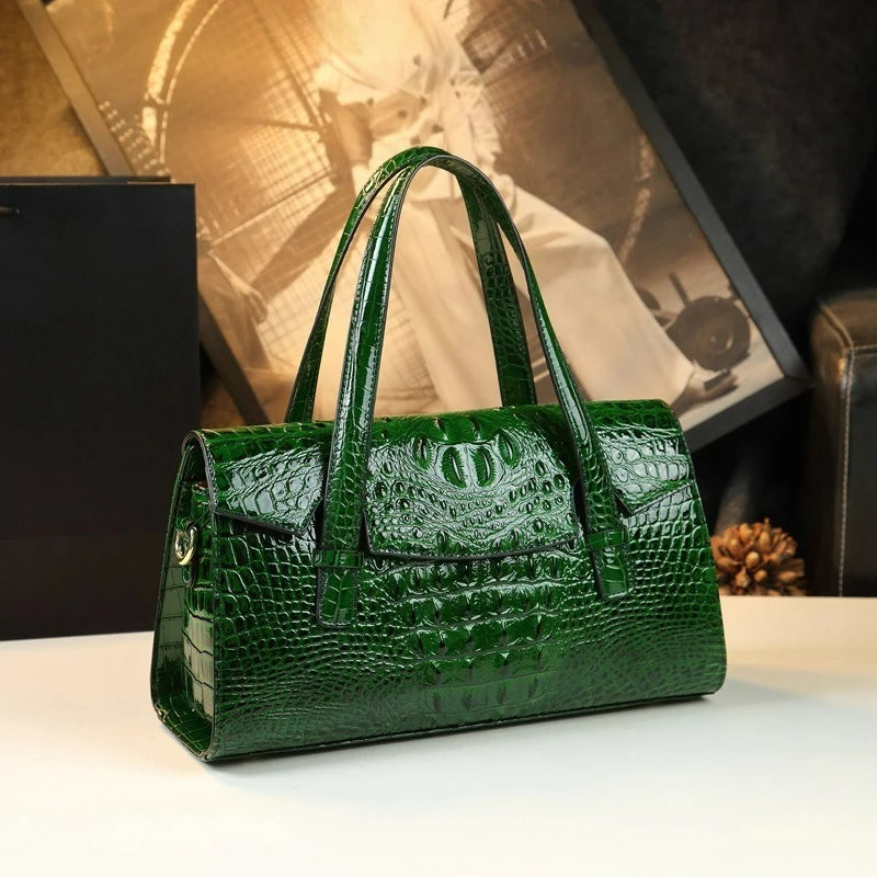 Crocodile Pillow Bag, Large PU Shoulder Bag - product photo 2