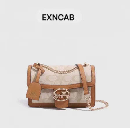 Monogram Print Handbag with Carriage Motif, PVC Shoulder Bag - product photo 3