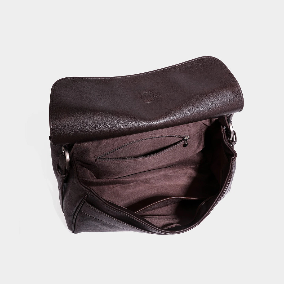 Minimalist Flap Shoulder Bag, Top-Handle Satchel - product photo 5