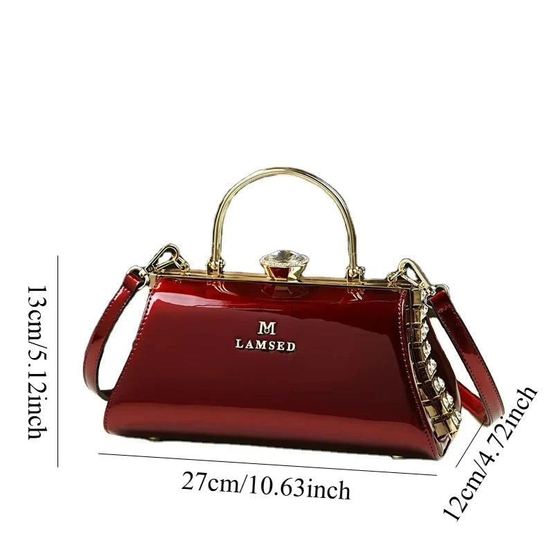 Sequin Pillow Shoulder Bag, Classic PU Handbag - product photo 3