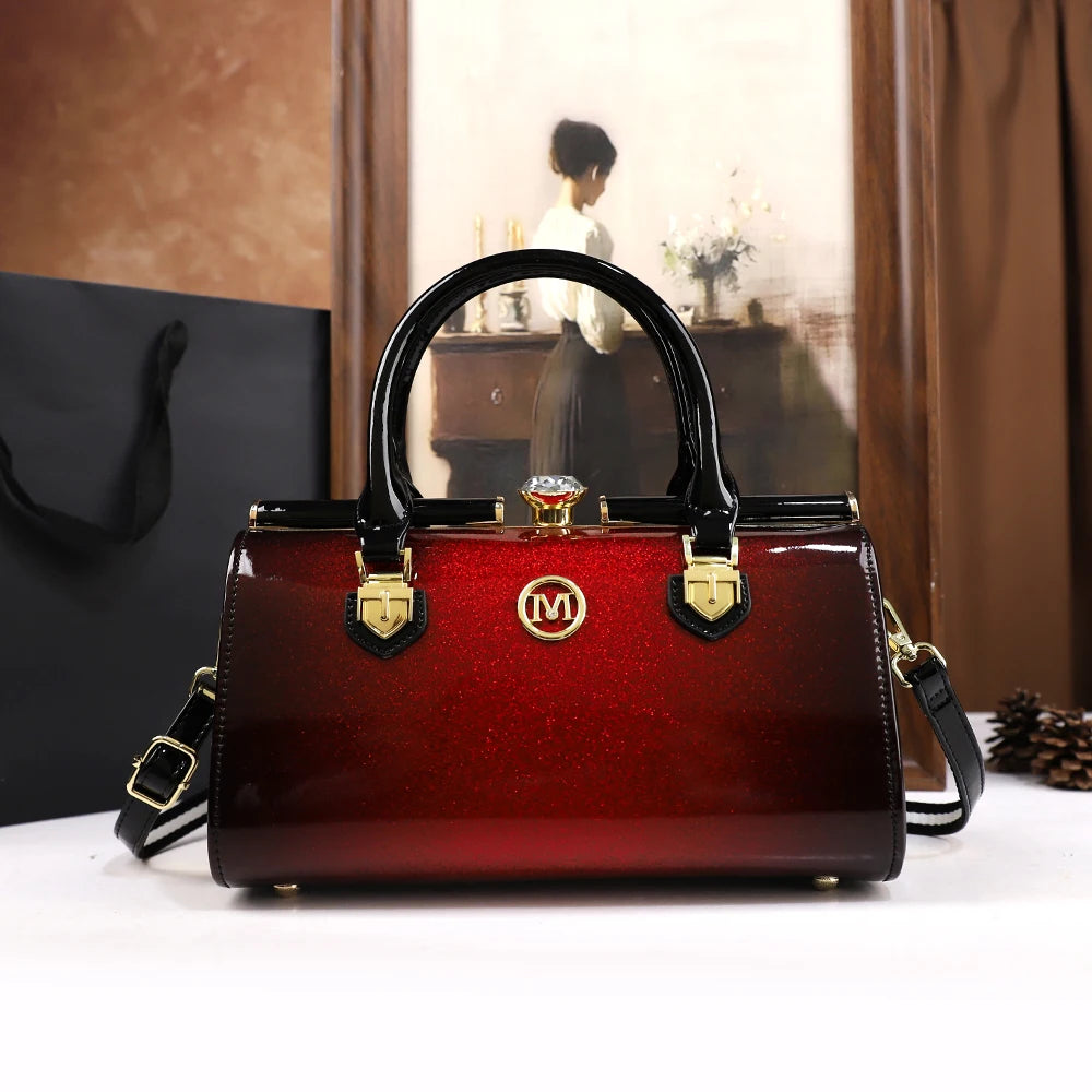 Rhinestone Pillow Bag, Retro PU Shoulder Bag - product photo 1