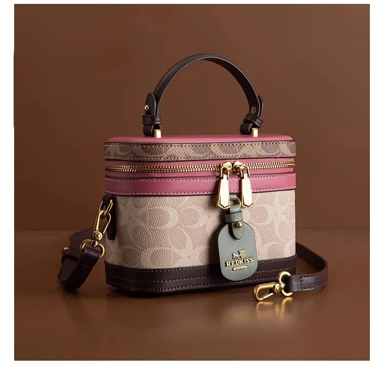 Monogram Vanity Box Bag, PVC Double-Zip Crossbody Purse - product photo 5