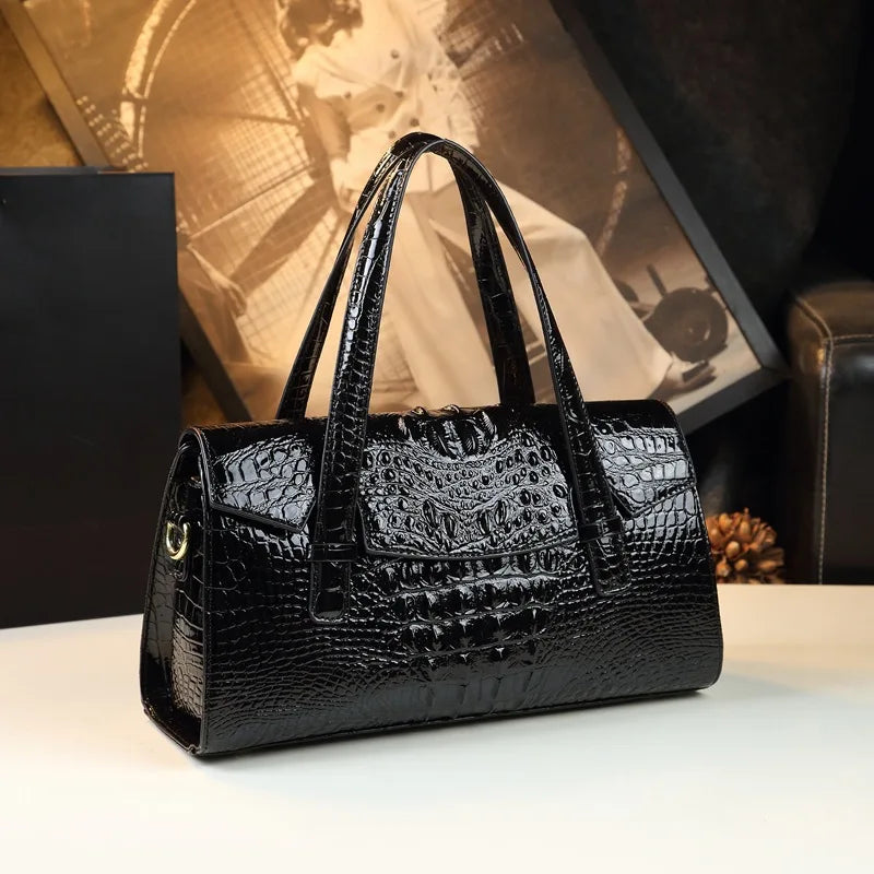 Crocodile Pillow Bag, Large PU Shoulder Bag - product photo 6