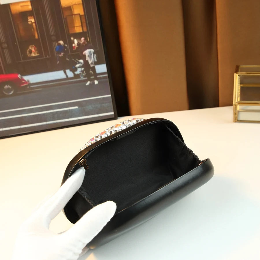 3D Round Evening Bag with Rhinestone Detail - product photo 4