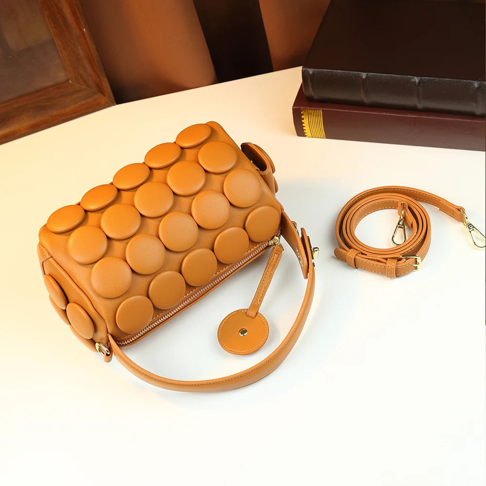 3D Dot Square Bag, Niche PU Commuter Crossbody - product photo 6