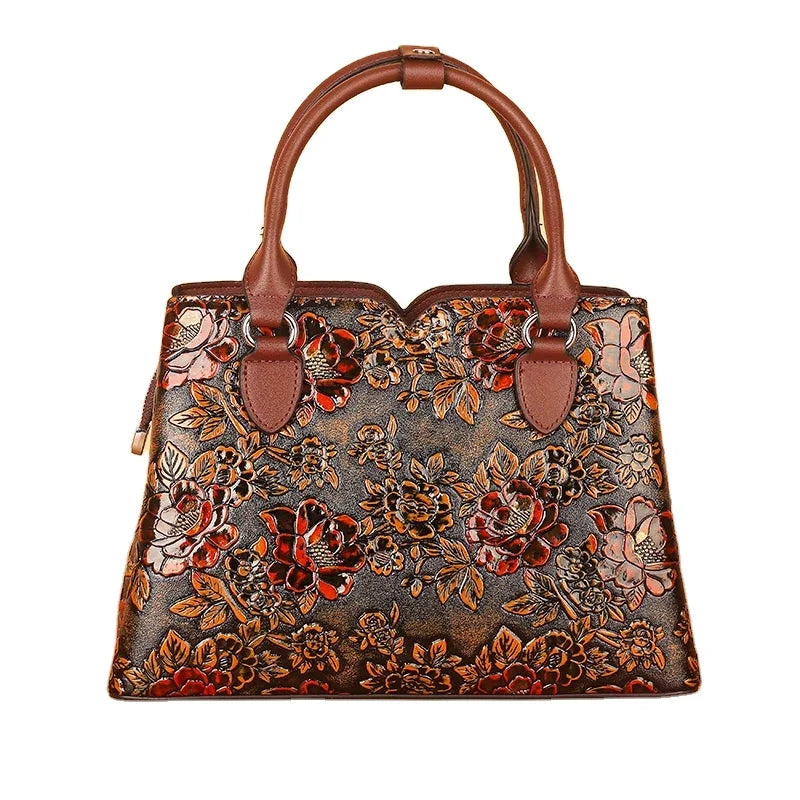 Floral-Print Tote Bag with Top Handle, Large Capacity - product photo 1