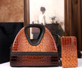 Croc-Pattern Crossbody Bag with Magnetic Closure - product photo 1