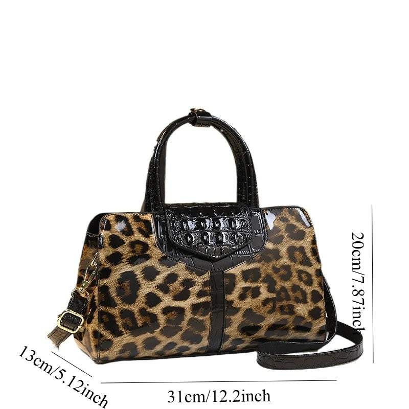 Leopard-Pattern Pillow Bag, Animal-Print Shoulder Bag - product photo 5