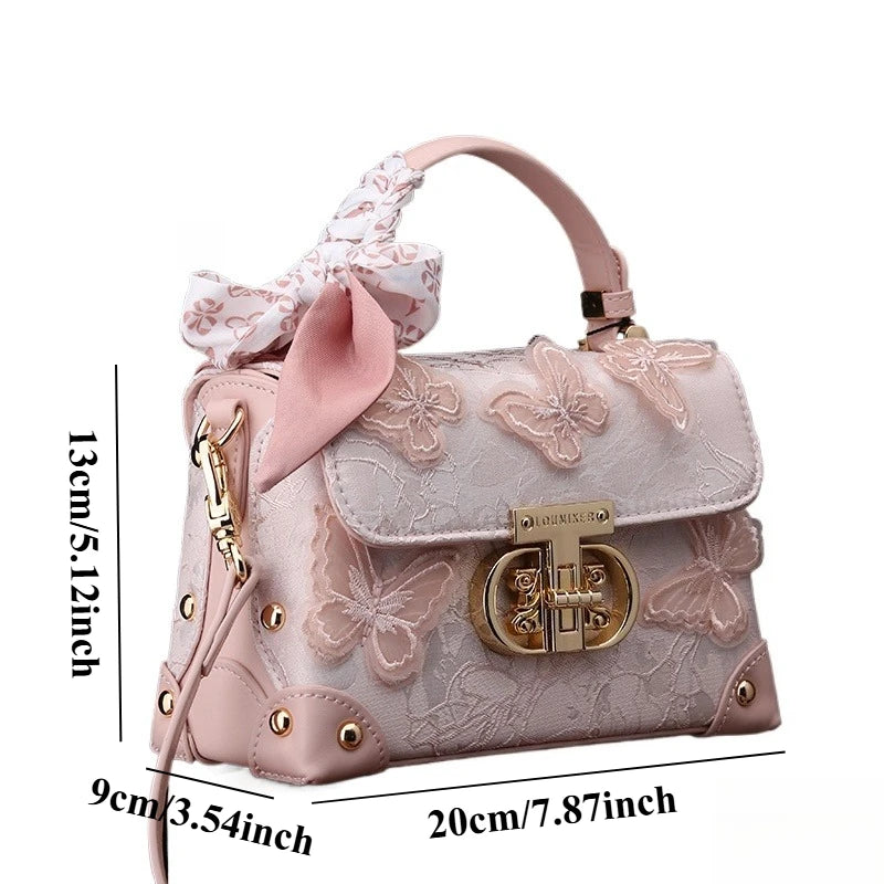 Mini Chain-Trim Crossbody Bag, Water-Repellent PU - product photo 2