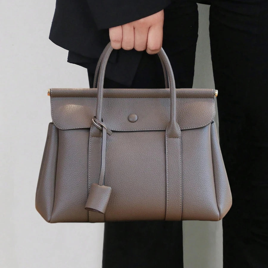 Boston-Shape PU Briefcase, Office Shoulder Bag - product photo 3