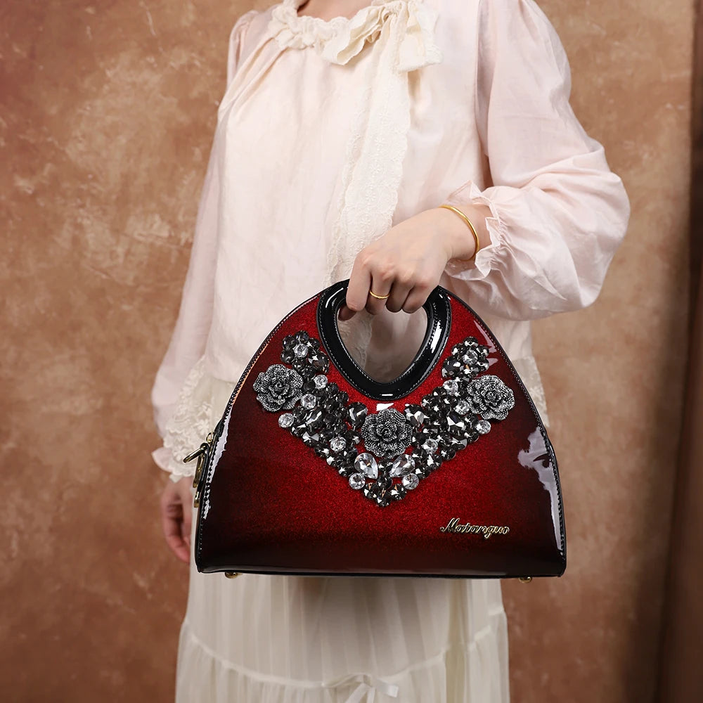 Diamond-Embellished Dumpling Bag, Sparkle Crossbody - product photo 4
