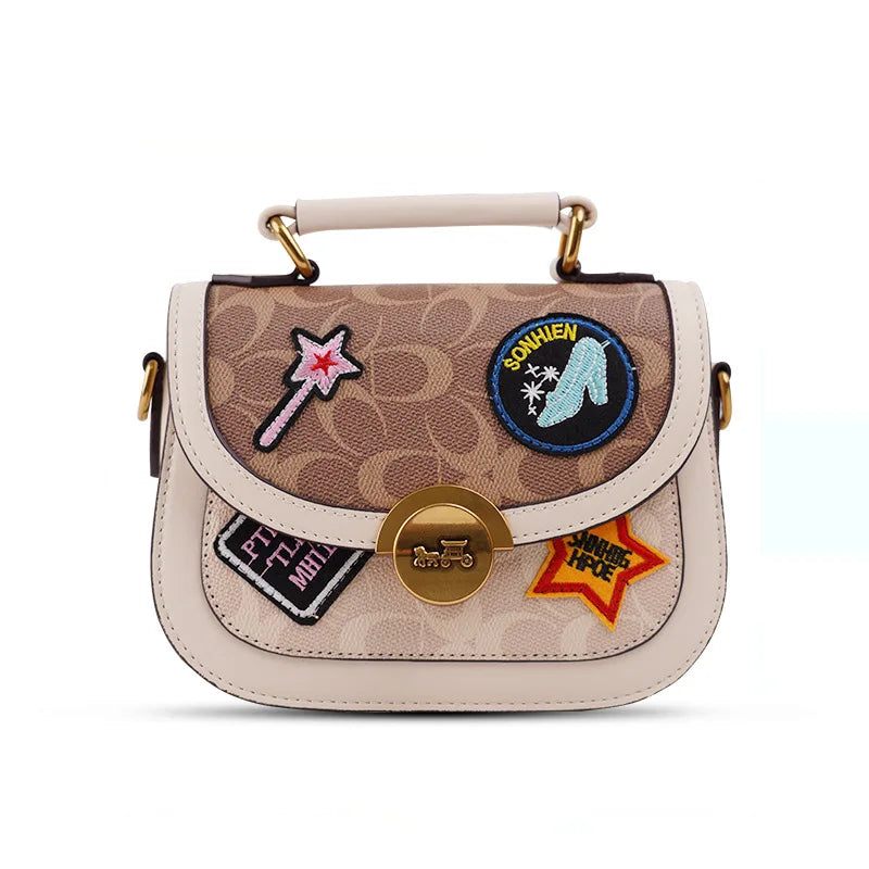 Monogram Patchwork Satchel, Vintage Top-Handle Bag - product photo 5