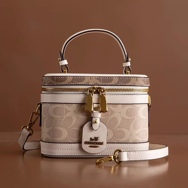 Monogram Vanity Box Bag, PVC Double-Zip Crossbody Purse - product photo 3