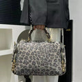 Leopard Print Rhinestone Bag, PU Crossbody - product photo 1