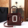 Diamond-Encrusted Croc Bag, Niche PU Shoulder Bag - product photo 1