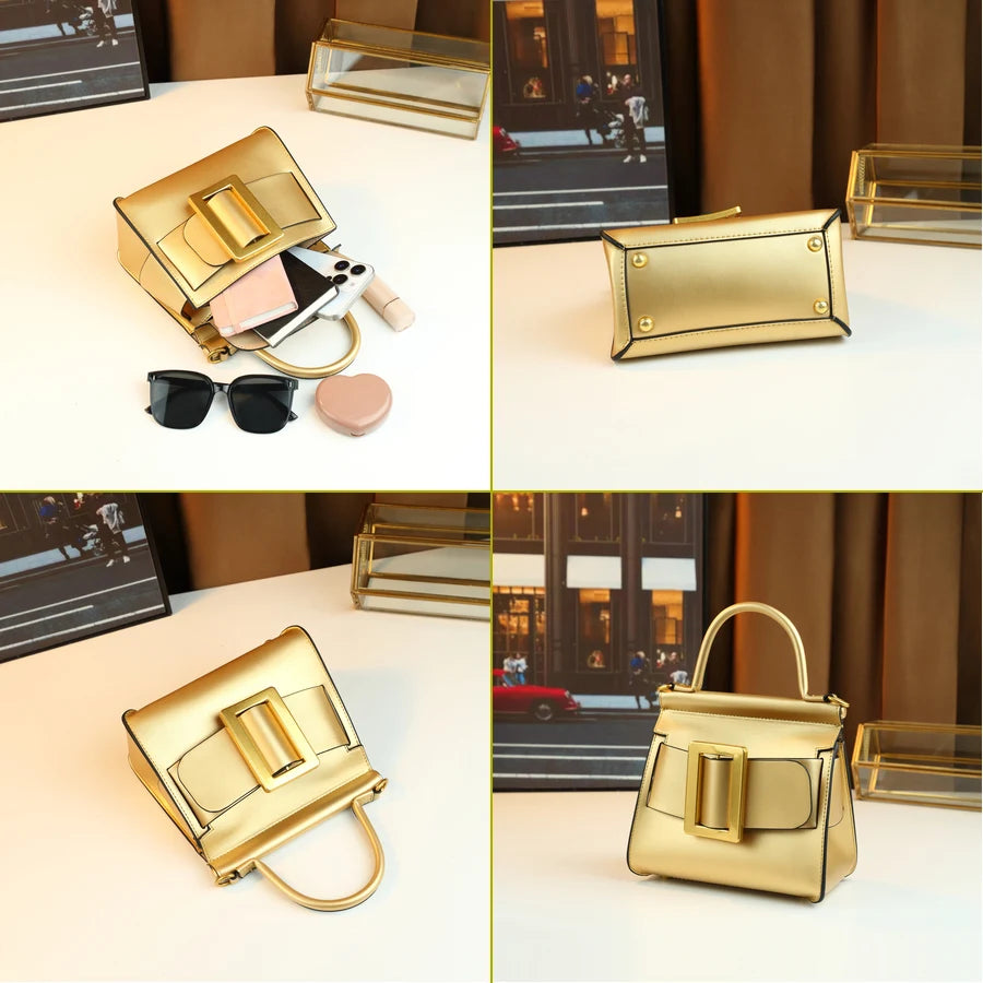 Korean-Style Square Bag with Belt Buckle - product photo 5
