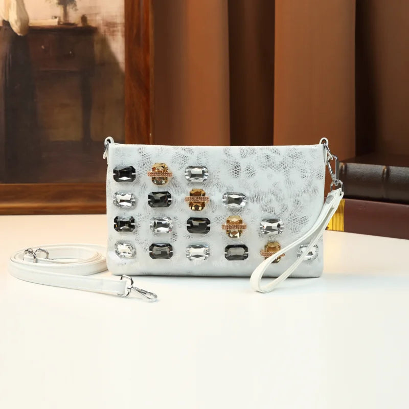Iridescent Hobo Bag, Multi-Way PU Tote with Gold Hardware - product photo 1