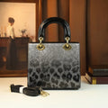 Glitter Leopard Patent Satchel, Top-Handle PU Bag - product photo 1
