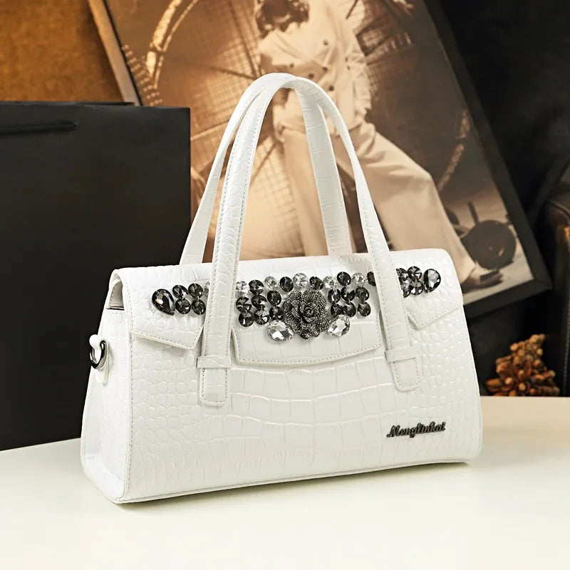 Diamond-Encrusted Crossbody Bag, Retro Shoulder Bag - product photo 2