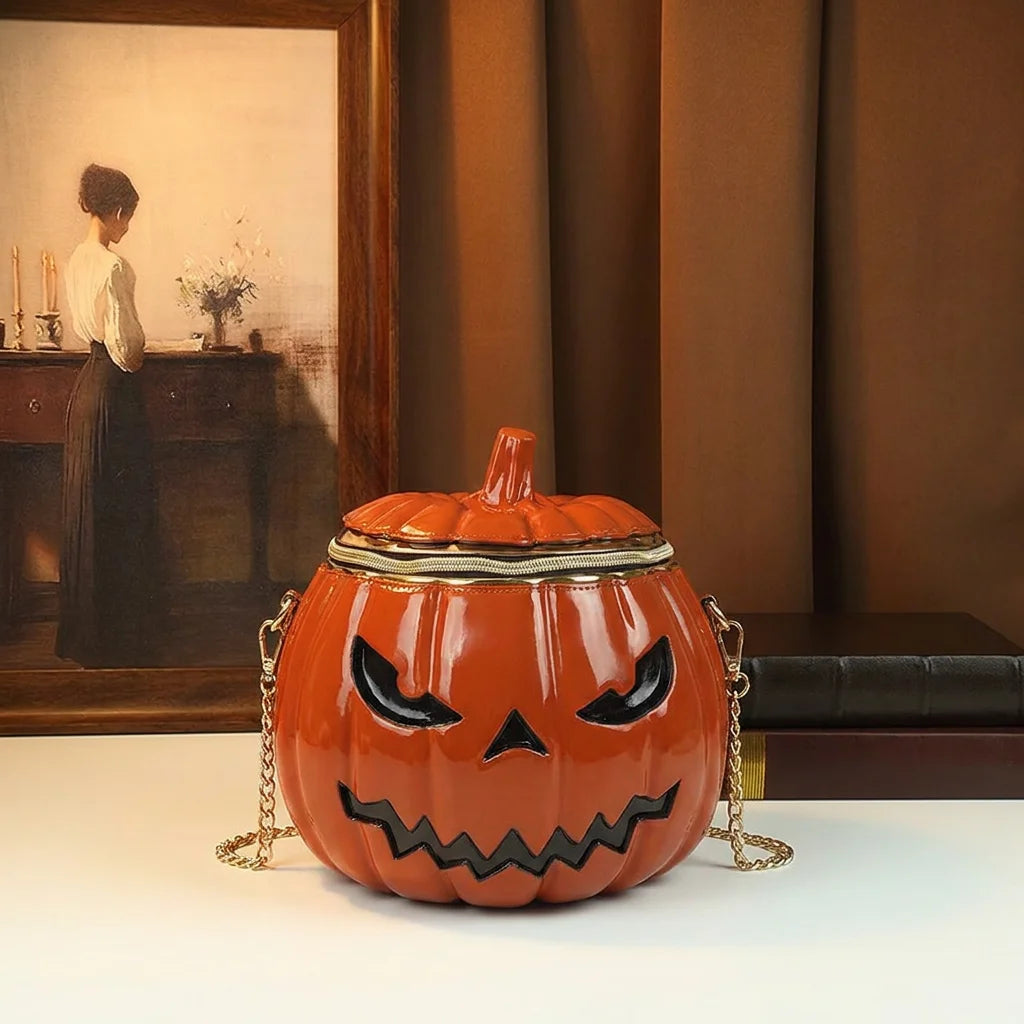 Halloween Print Bag, Gothic Pumpkin Crossbody - product photo 1