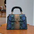 Snake-Pattern Boston Bag, PU Crossbody Handbag - product photo 1