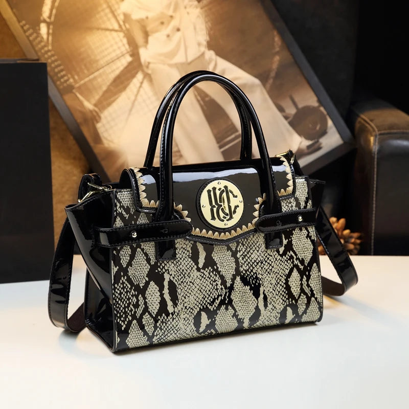 Leopard Pillow Bag with Zip and Hasp, Retro Shoulder Bag - product photo 3