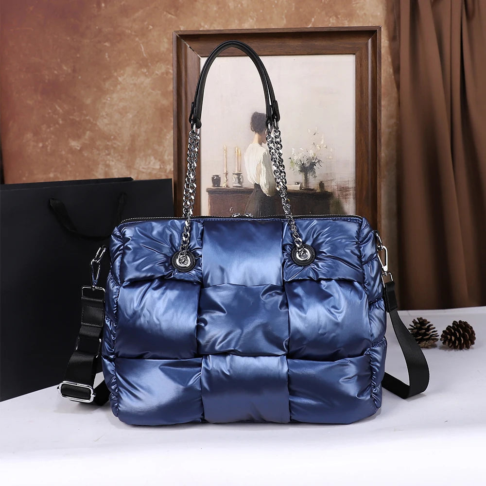 Padded Vintage Crossbody Bag, Quilted Shoulder Bag - product photo 1