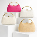 Woven Shell Evening Bag, Embossed Dinner Clutch - product photo 1