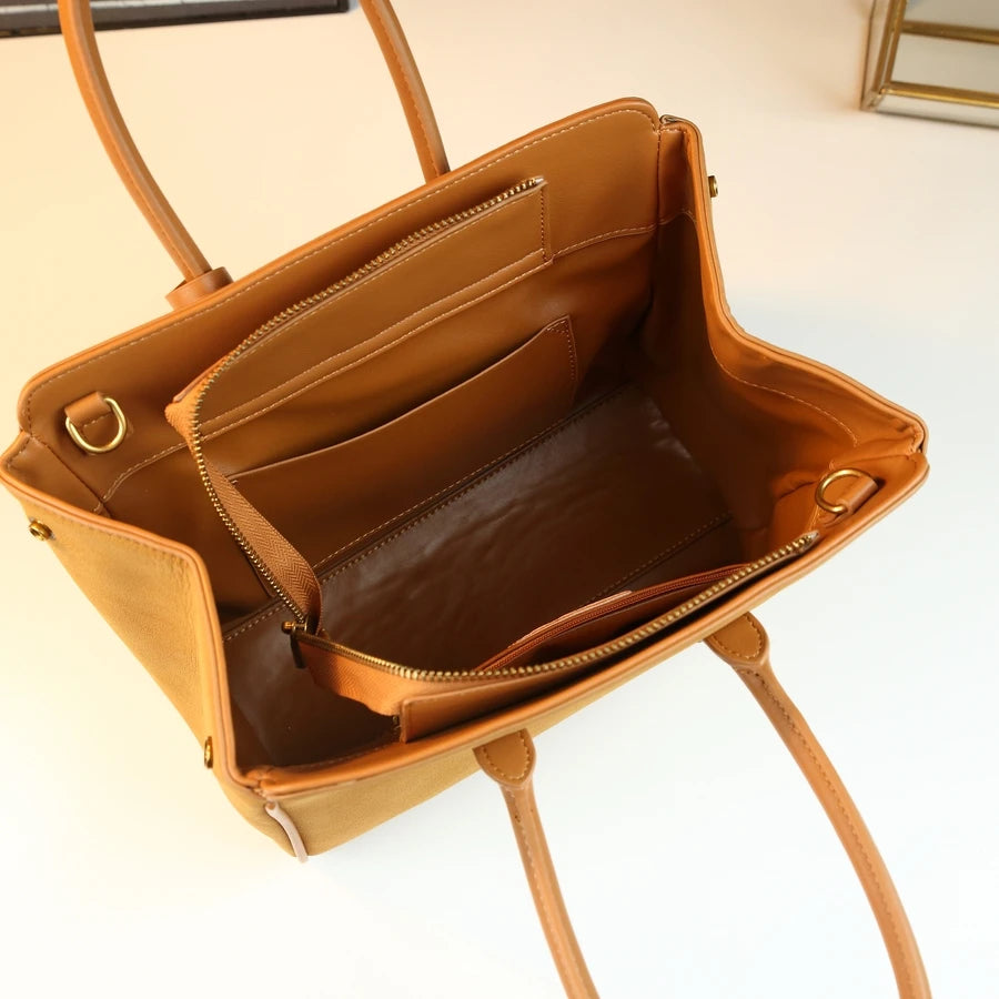 Square Business Shoulder Bag, Compact Modern Satchel - product photo 5