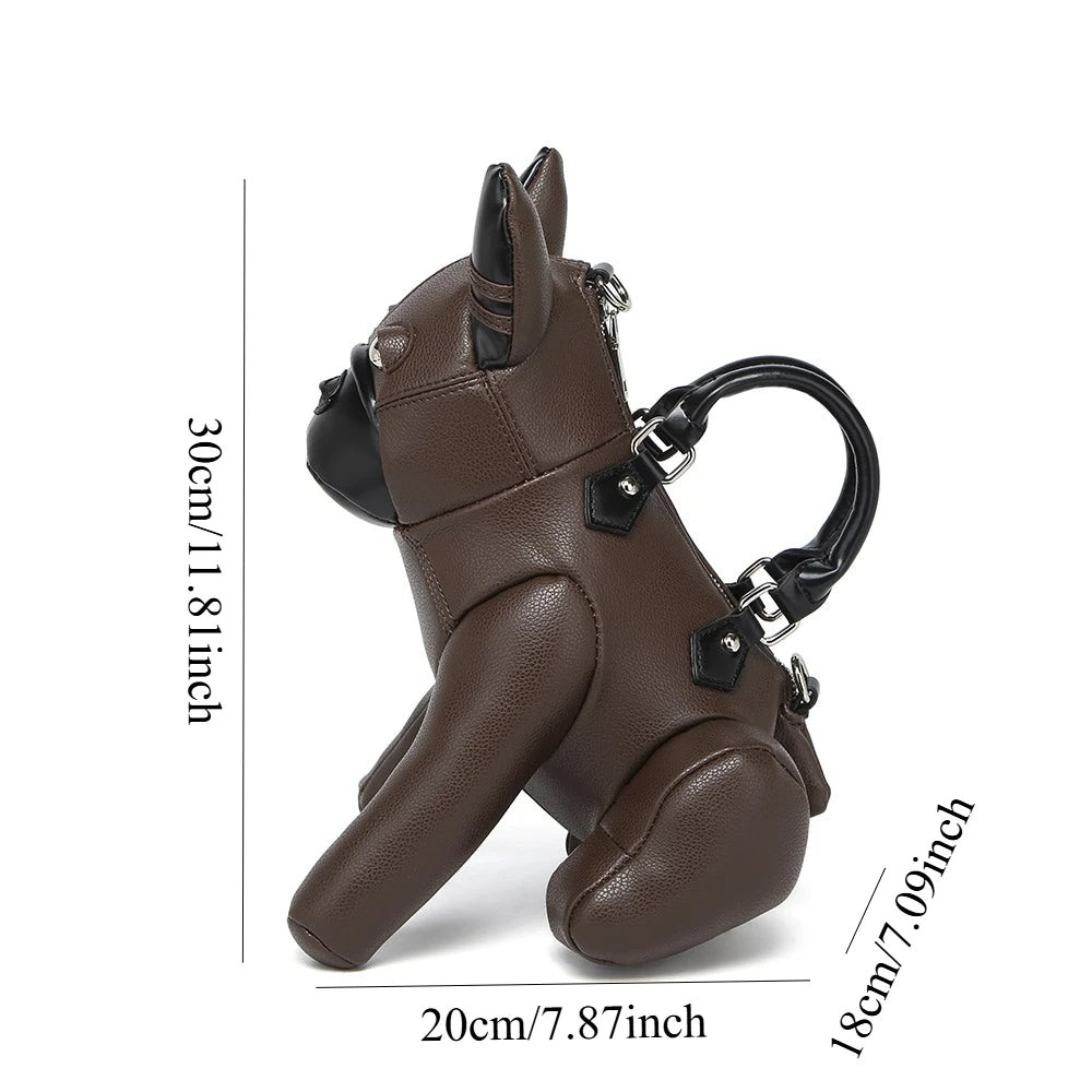 French Bulldog Shaped Bag, Animal PU Crossbody - product photo 4
