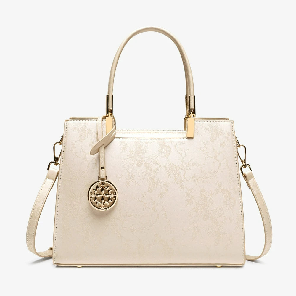 Embroidered Commuter Tote, Chinese-Style Shoulder Bag - product photo 6